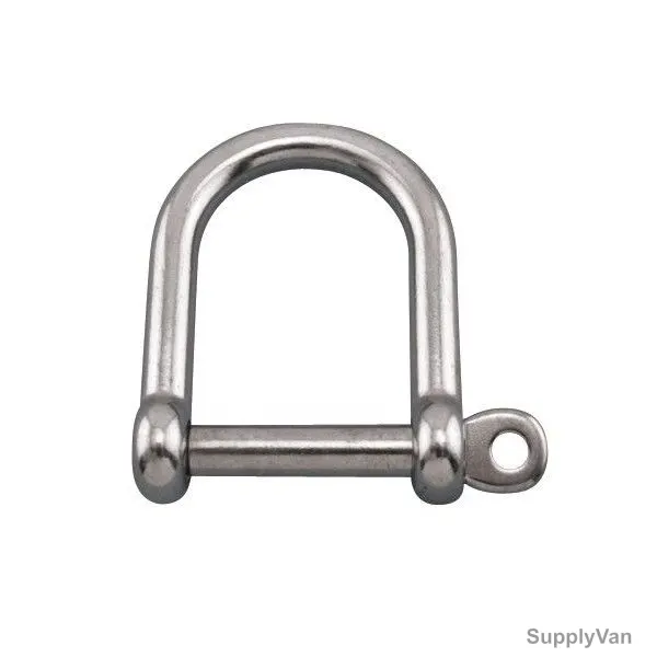 Pro Marine D-Shackle, 316 Stainless Steel, 12MM, 5400 Kg Lifting Capacity, Silver Finish