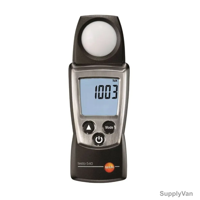 Testo Pocket-Sized Lux Meter, 0560-0540, 540 Series, 0 to 99999 Lux