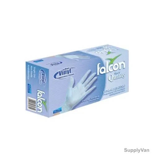 Falcon Powder Free Vinyl Examination Gloves, THPPW089, L, Blue, 1000 Pcs/Pack