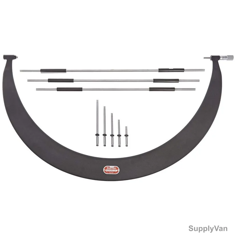 Starrett Outside Micrometer Set, 724LZ-66, Range 66-72 Inch