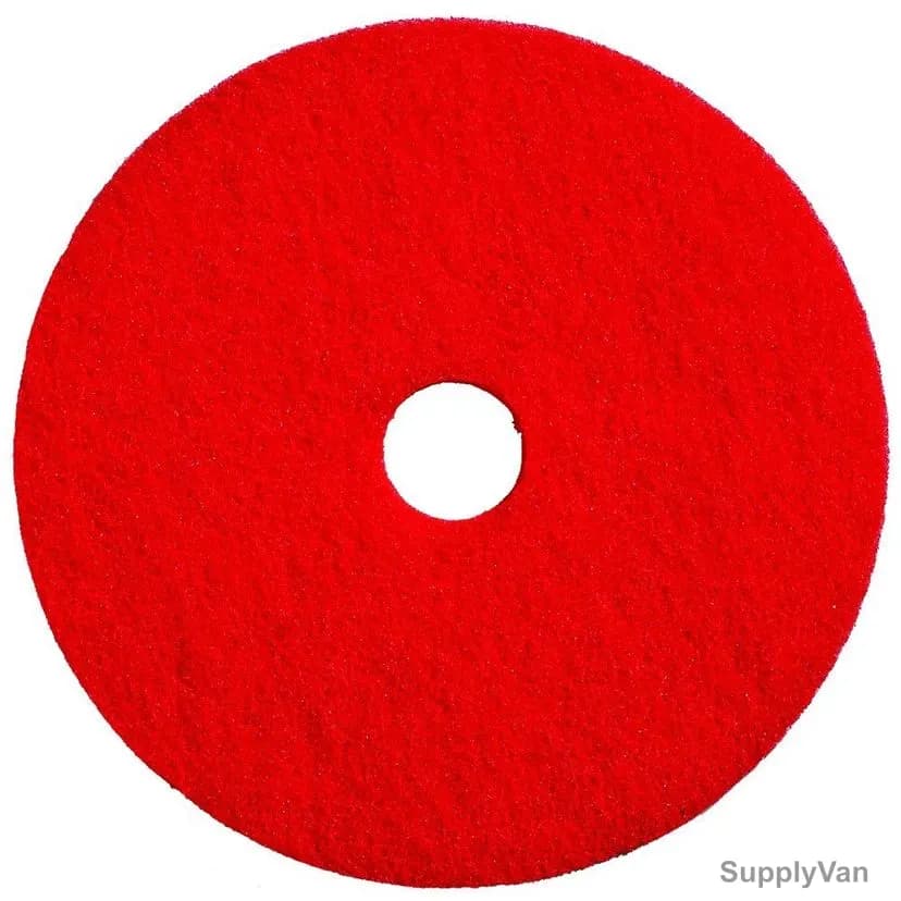 Norton Buffer AO Fine Grit Floor Pad, 66261054274, 15 Inch, Red, 5 Pcs/Pack