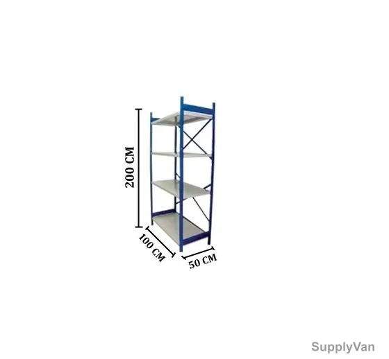 Ast Bolt Free Shelving, BF200501004, 4 Shelves, 120 Kg Capacity, HR Steel