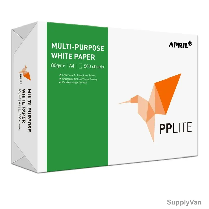 PP Lite Multi-Purpose Copy Paper, PPL80A4R, A4, 80 GSM, 500 Sheets/Pack