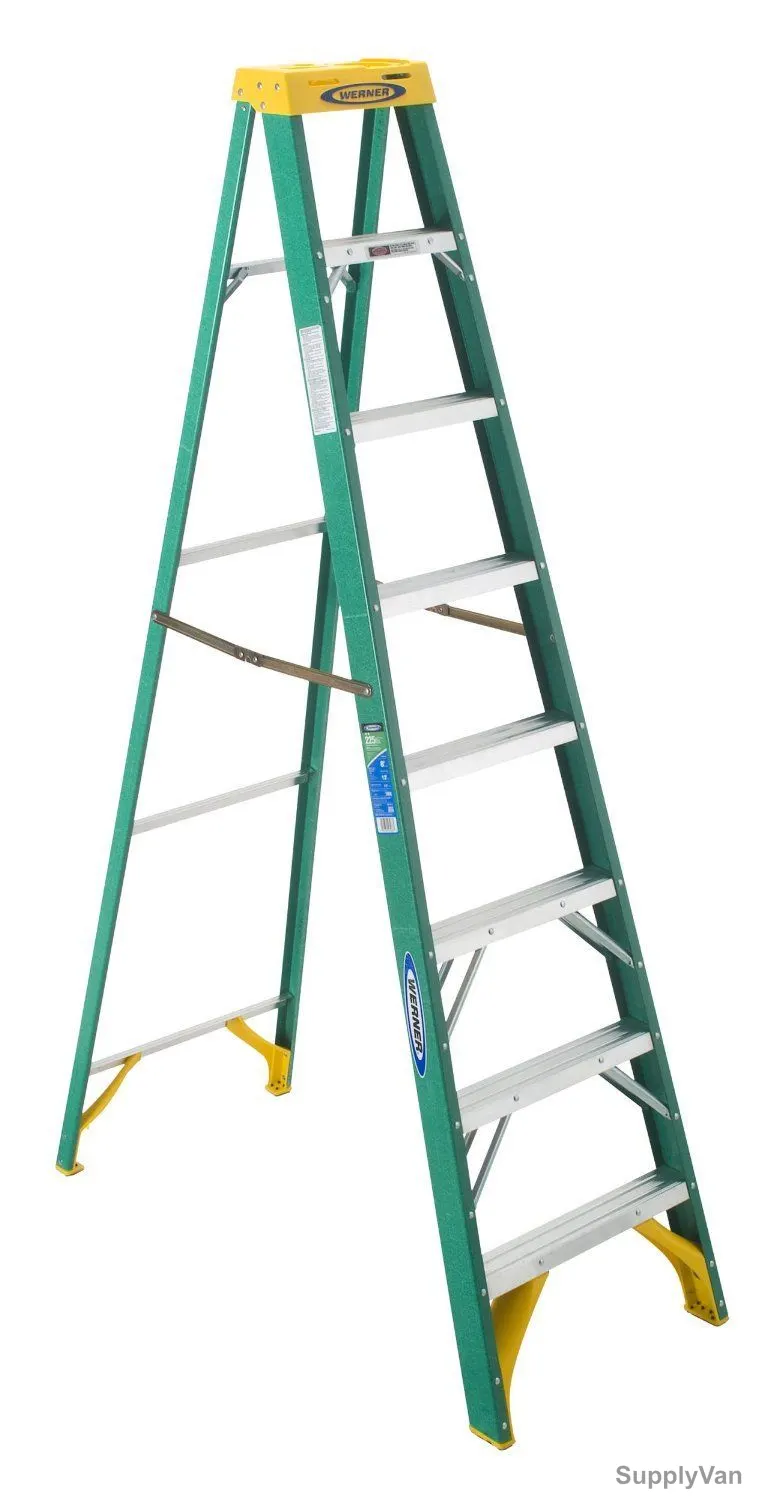 Altec Werner Step Ladder, 5908, 8 Steps, 2.43 Mtrs, 102 Kg Weight Capacity