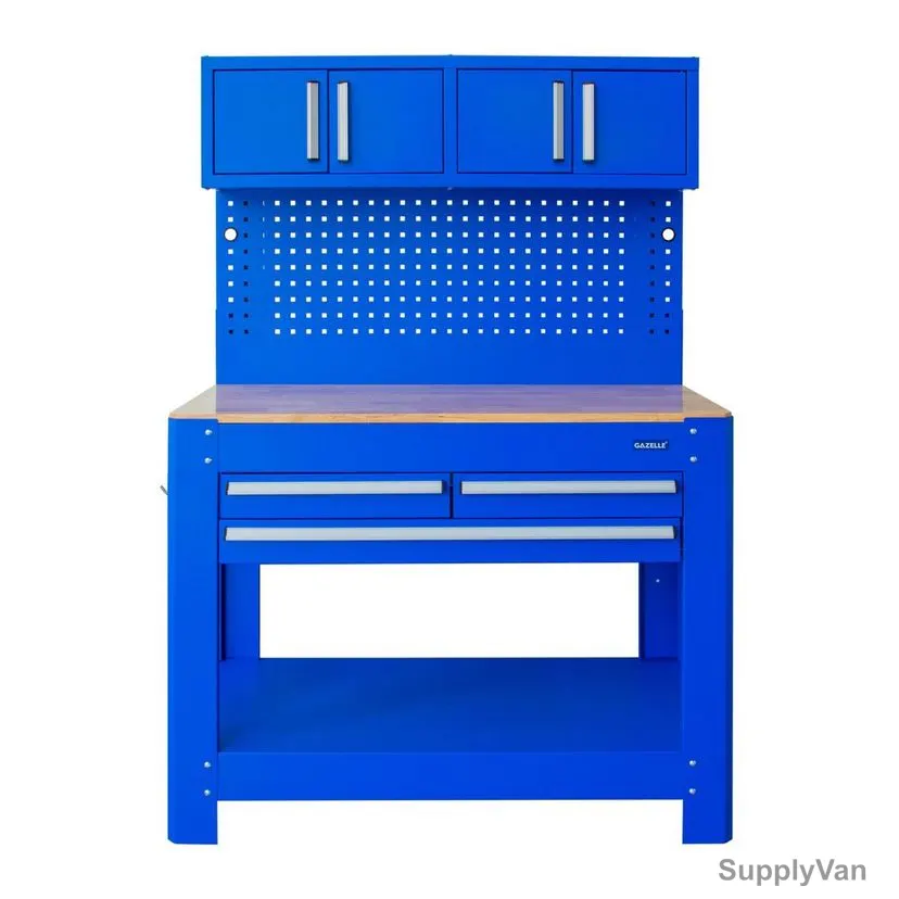 Gazelle Work Bench With 3 Drawer and 2 Closed Shelf Cabinet, G2606-i, 45 Inch