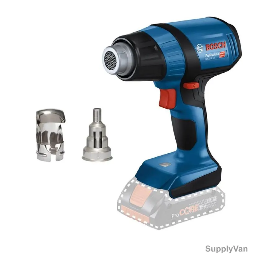 Bosch Professional Cordless Heat Gun Kit With Cardboard Box, GHG-18V-50, 18V, 300 to 500 Deg.C, 4 Pcs/Kit