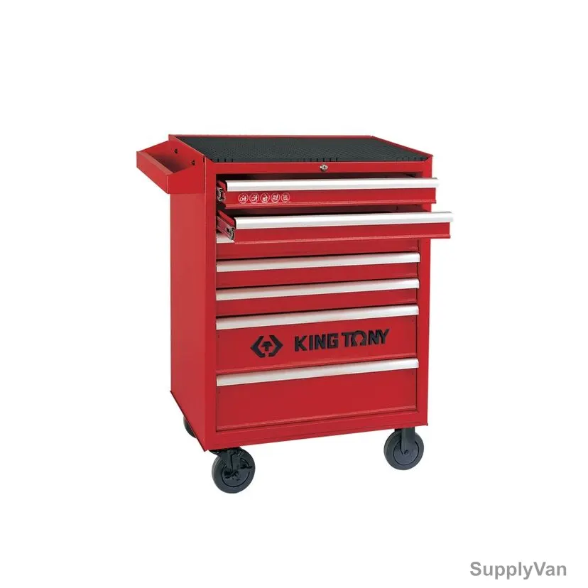 Kingtony 7Drawers Tool Trolley 874347B With Plastic Tool Box 87407 Free