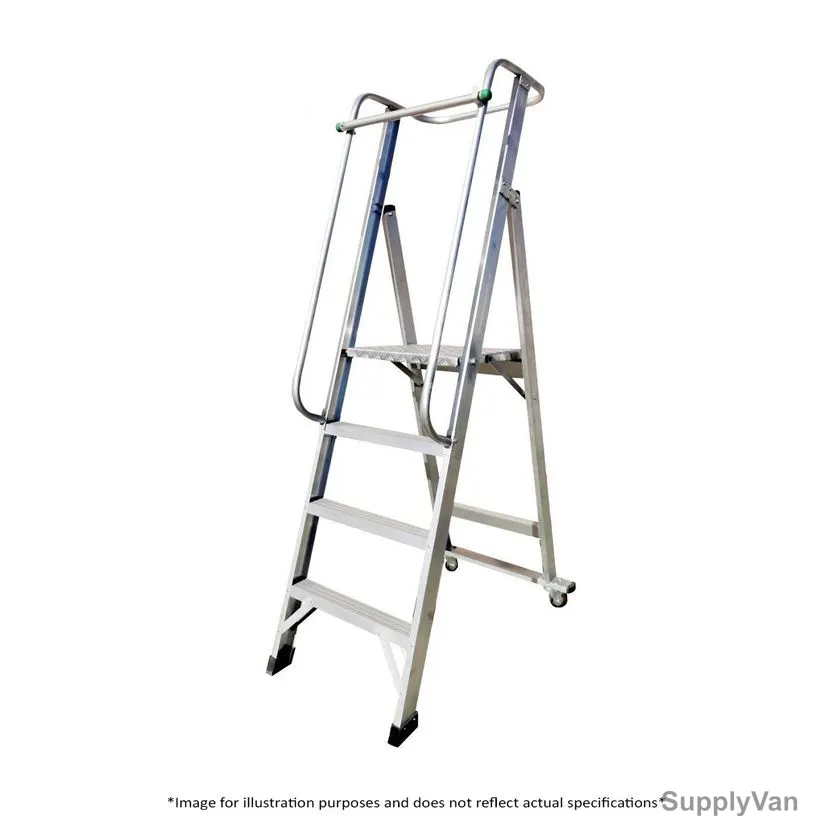 Unique Platform Step Ladder, USPL-08, Aluminium, 7 + 1 Steps, 2.3 Mtrs, 150 Kg