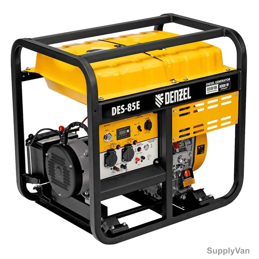 Denzel Electric Start Diesel Generator, DES-85E, 8500W, 4-Stroke, 678CC, 13.5 HP, 16 Ltrs Fuel Tank Capacity