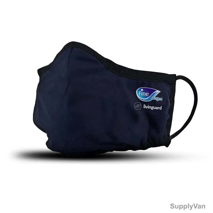 Fine Guard Comfort Face Mask With Livinguard Technology, L, Blue