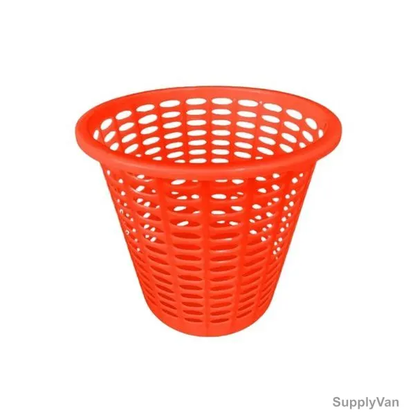 Akc Storage Basket, GB08, Plastic, Round, 27CM Height x 25CM Width, Red