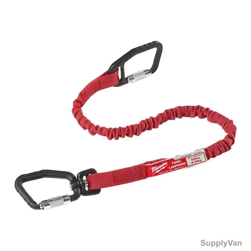 Milwaukee Quick-Connect Locking Tool Lanyard, 4932471429, 780MM, 4.5 Kg Weight Capacity, Red