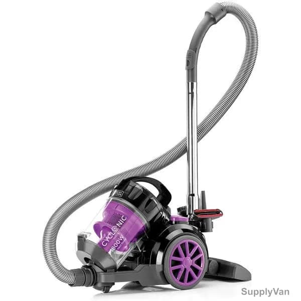 Black and Decker Canister Vacuum Cleaner, VM1880-B5, 1800W, 2.4L, Grey and Purple