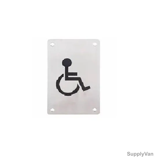 Dorfit Handicap Symbol Engraved Sign Plate, DTSPH002, Round, 76MM, Satin