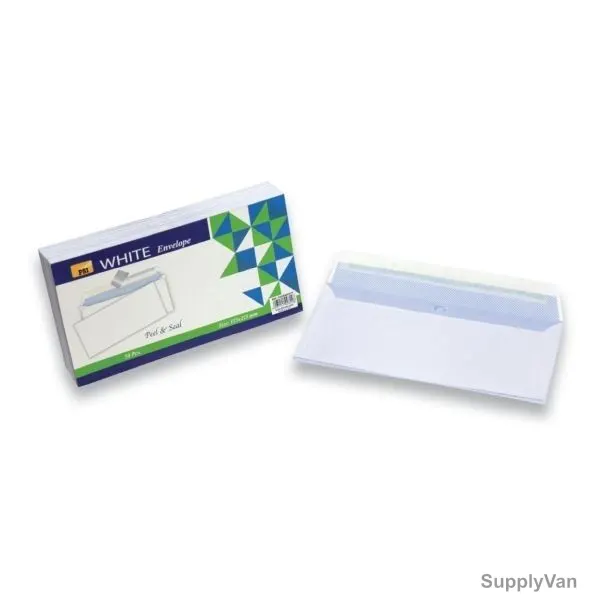 PSI Envelope, PSWE800101P, 80 Gsm, 115 x 225MM, White, 50 Pcs/Pack