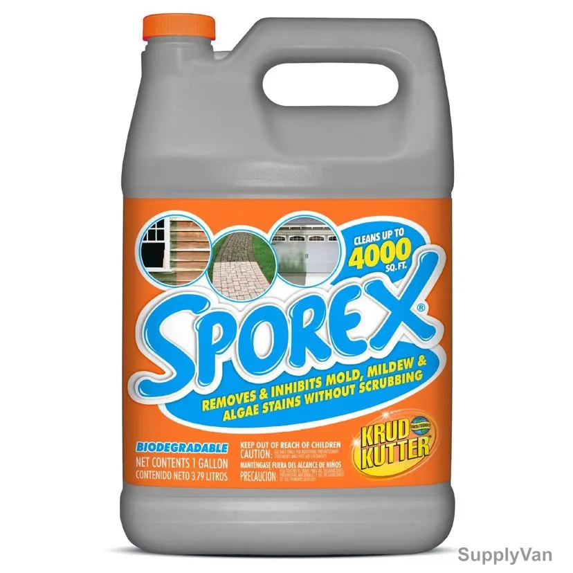 Krud Kutter Sporex Mold, Mildew & Algae Outdoor Cleaner, SX014, 1 Gal