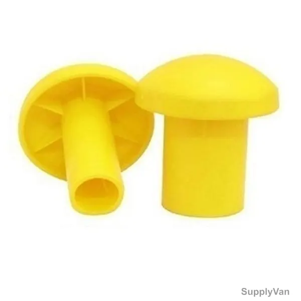 Musu Tang Mushroom Shape Rebar Cap, PMC02, Plastic, 16-32MM, Yellow, 100 Pcs/Pack