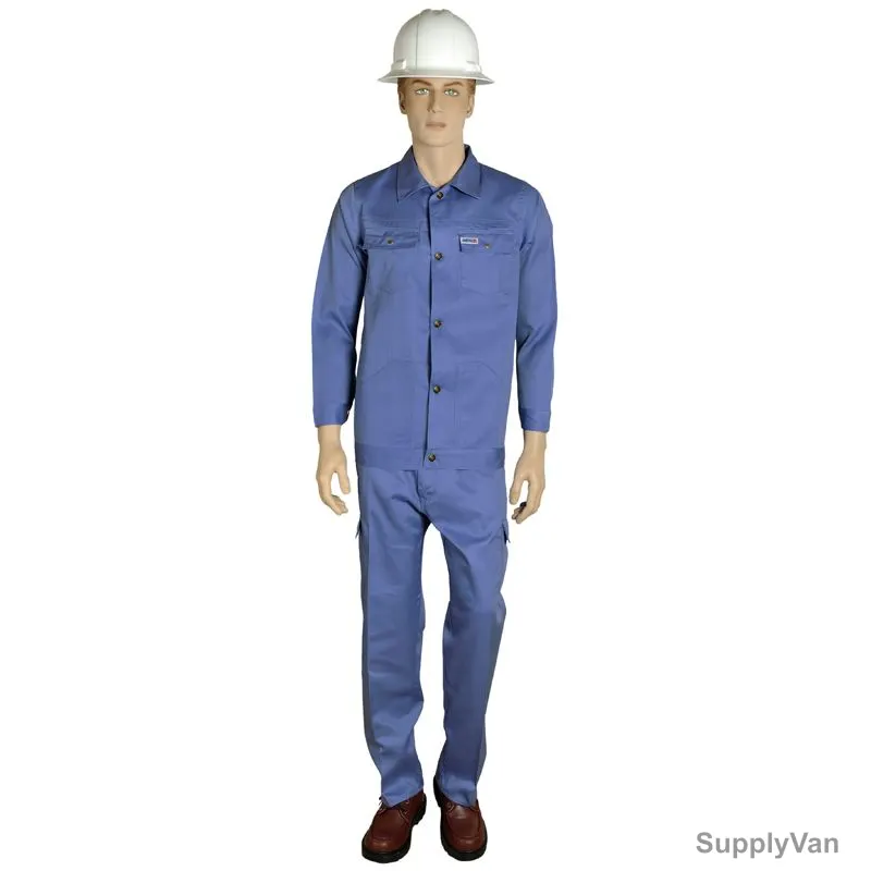 Ameriza Pants and Shirt, A1050603, Twill Cotton, L, Petrol Blue