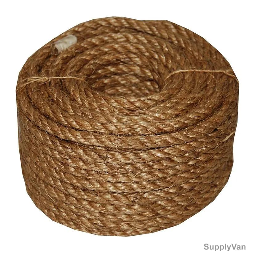 T.W. Evans Cordage 5-Star Twisted Rope, 26-023, Manila, 1/2 Inch Dia x 100 Feet Length, Brown