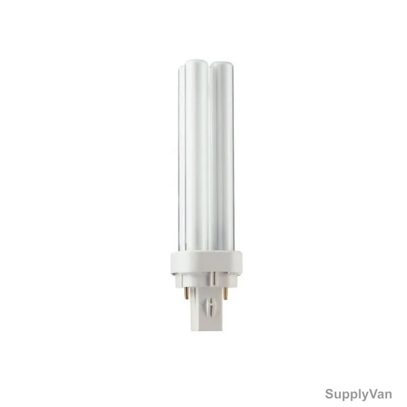 Philips Compact Fluorescent Lamp, MASTER-PL-C-18W-830-2P, 18W, 3000K, PK10