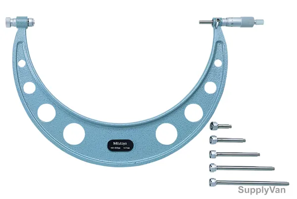 Mitutoyo Outside Micrometer W/ Interchangeable Anvils, 104-136A, Range 150-300MM