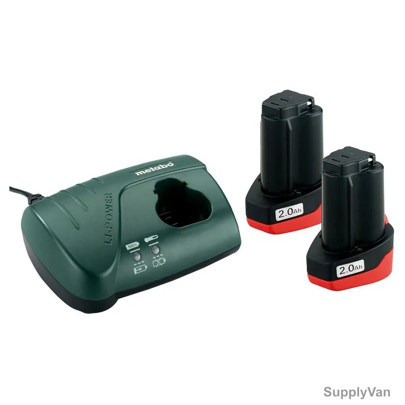Metabo Cordless Tool Battery Set, 685066000, 10.8V, 2 x 2Ah Battery