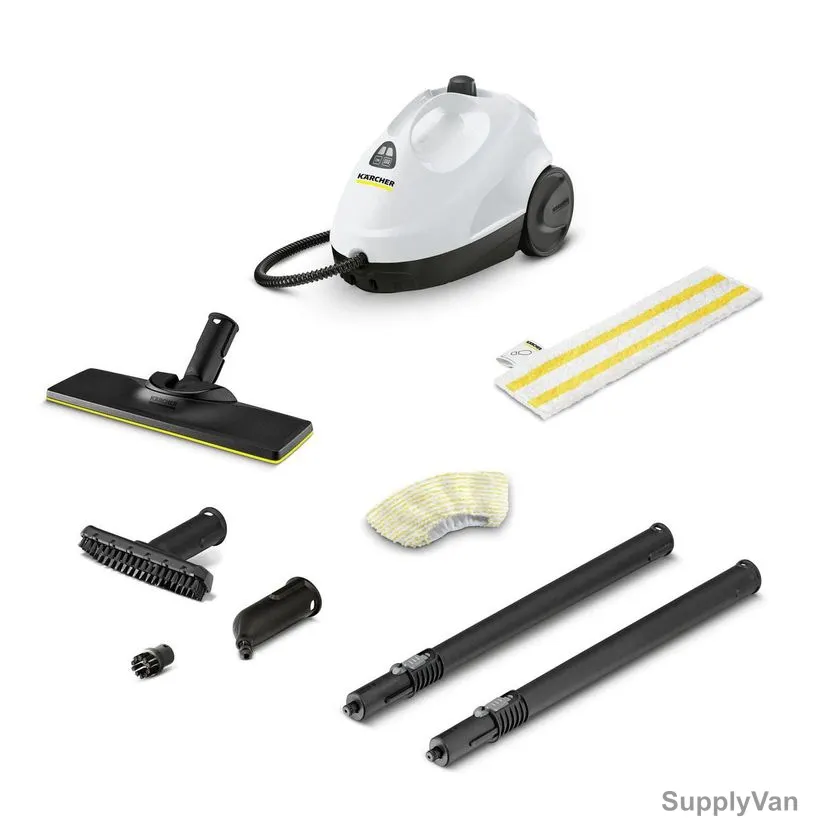 Karcher SC 2 EasyFix Steam Vacuum Cleaner, 15126000, 1500W, 3.2 Bar, 1 Ltr Tank Capacity, White/Black