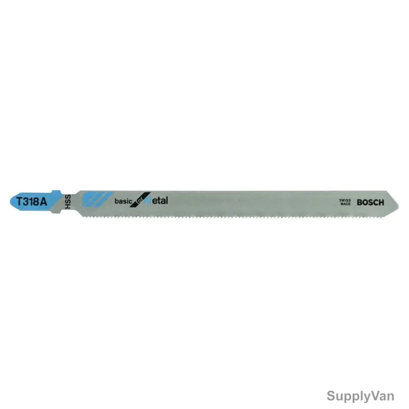 Bosch T 318 A Metal Jigsaw Blade, 2608631319, HSS, 132MM Length, 5 Pcs/Pack