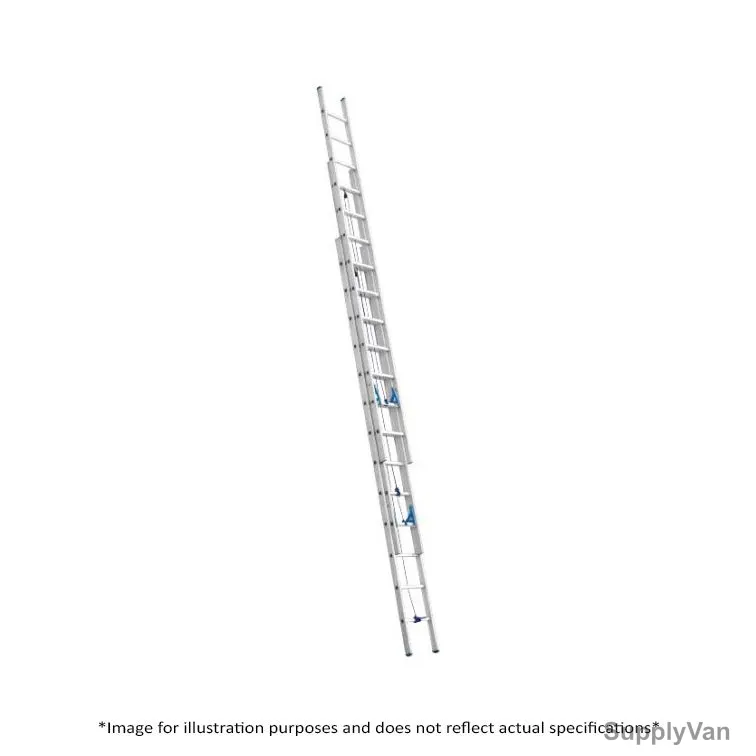 Topman Triple Section Straight Ladder, TSSTAL18, Aluminium, 18+18+18 Steps, 150 Kg Loading Capacity