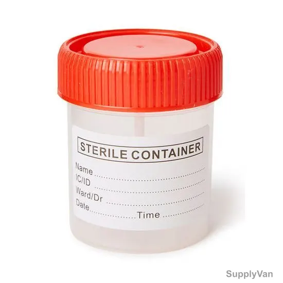 3W Stool Container, NO-92, Polypropylene, 6 x 5CM, Clear, 100 Pcs/Pack