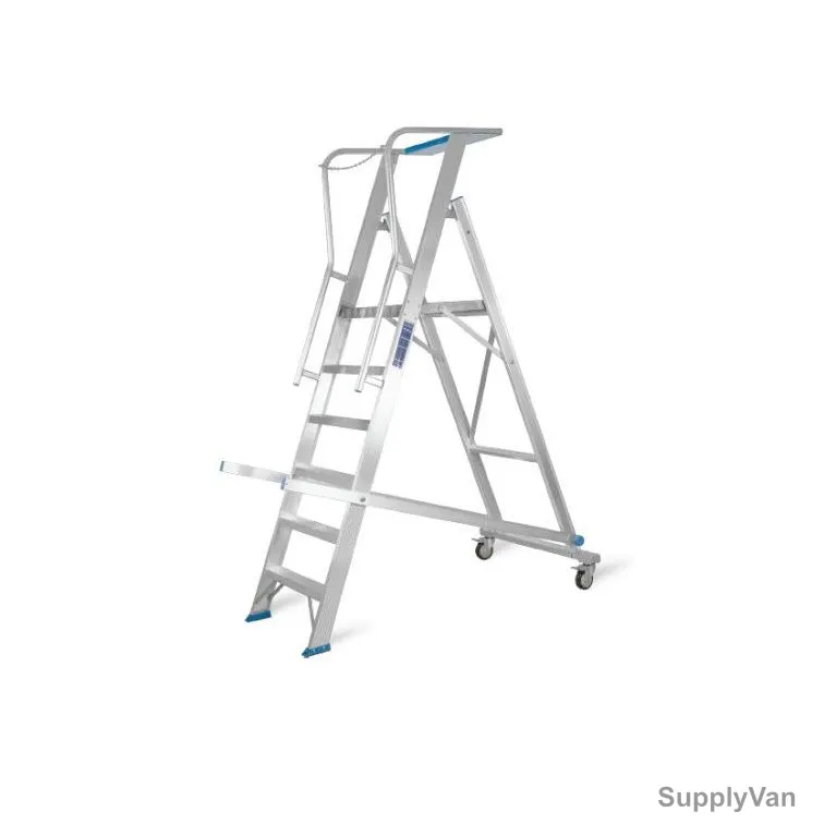 Topman Rolling Warehouse Ladder, RWAL11, Aluminium, 10+1 Steps, 150 Kg Weight Capacity
