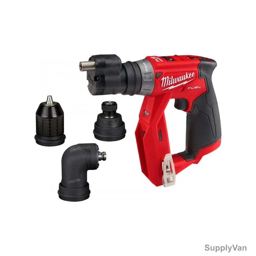 Milwaukee Fuel Drill Screwdriver With Interchangeable Heads, M12FDDXKIT-OX, M12, 1/4 Inch, 12V, Red/Black
