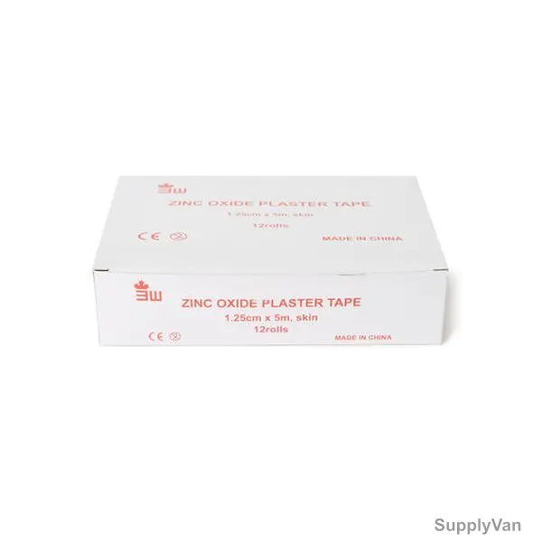 3W Zinc Oxide Plaster Tape, NO-11, 5 Mtrs Length x 1.25CM Width, 12 Roll/Pack