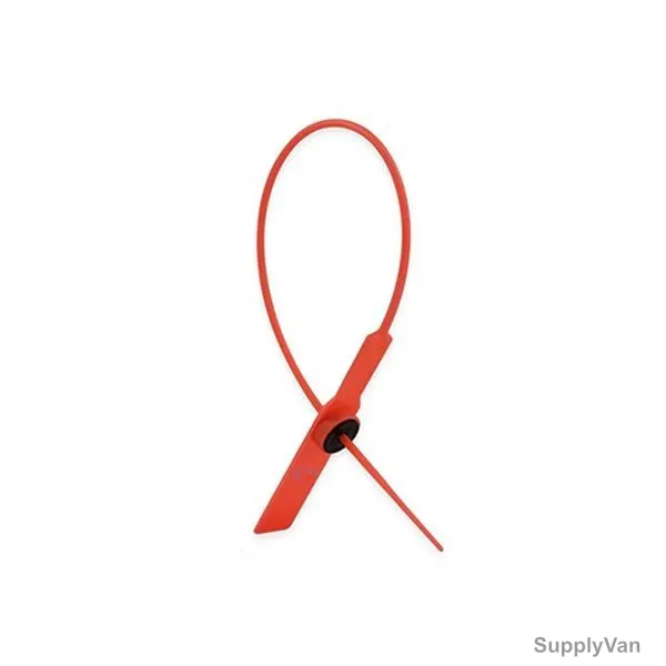 Container Security Seal Tag, Polypropylene, 280MM Length, Red, 100 Pcs/Pack