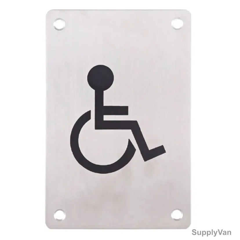 Dorfit Handicap Symbol Engraved Sign Plate, DTSPH, Rectangle, 150 x 100MM, Satin