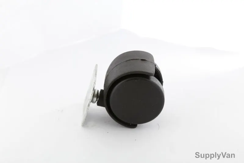 Caster Wheel Twin with Plate, SAF-67, Plastic Material, Black Colour