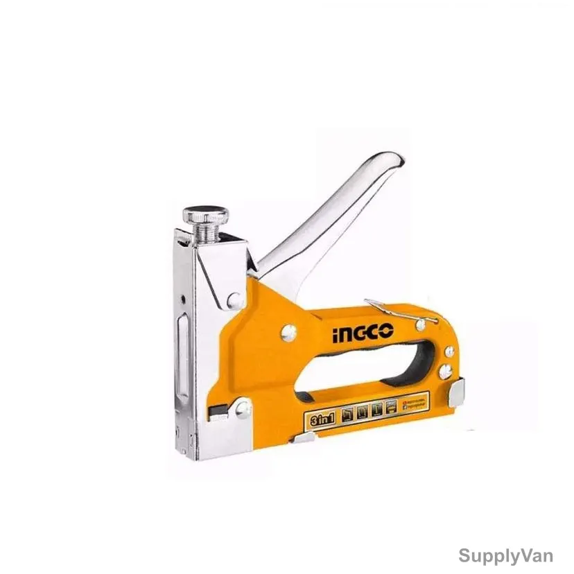 Ingco 3 In 1 Staple Gun, HSG1405, Stainless Steel, 4-14MM Staple Size