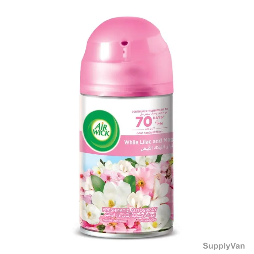 Air Wick Freshmatic Automatic Air Freshener Spray Refill, White Lilac and Magnolia, 250ML, 3 Pcs/Pack