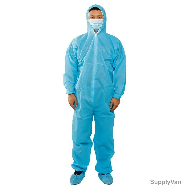 Empiral Disposable 50 Coverall, Non Woven Polypropylene, L, Blue