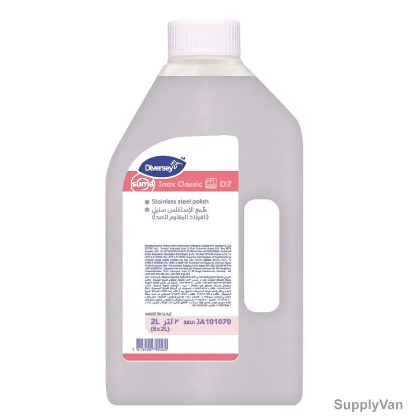Diversey Suma Inox D7 Stainless Steel Polish, JA101070, 2 Ltrs