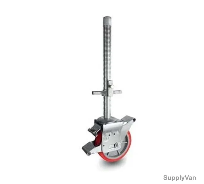 NSF Germany Scaffolding Wheel With Threaded Rod, 089500, Heavy Duty, 20CM, 400KG
