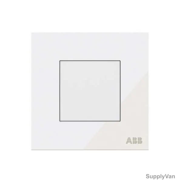 ABB Premium Blank Plate, AM50444-WG, Millenium, 1 Gang, White Glass