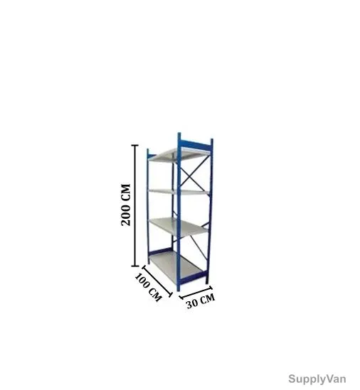 Ast Bolt Free Shelving, BF200301004, 4 Shelves, 120 Kg Capacity, HR Steel