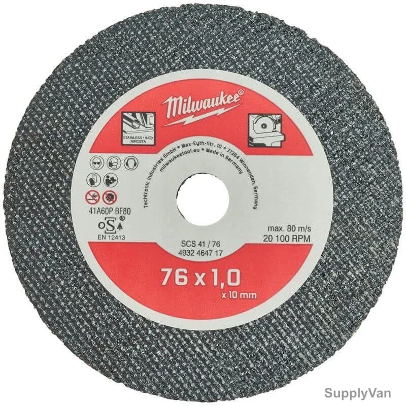 Milwaukee Diamond Saw Blade, SCS41-76, 76MM x 10MM, 5 Pcs/Pack