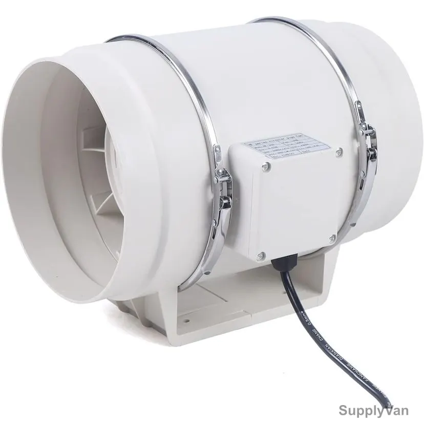 Cavil Incline Duct Exhaust Fan, C-ICF8-UTH, 220W, 8 Inch Dia, White