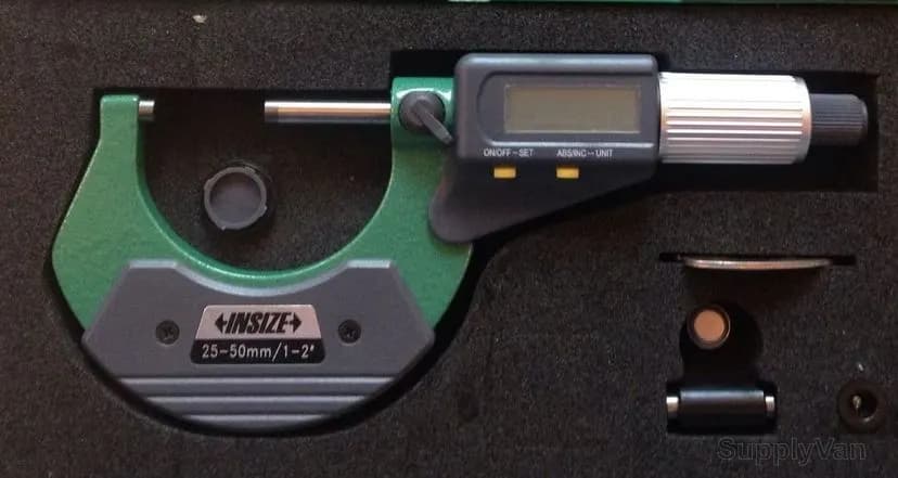 Insize Digital Outside Micrometer, ISZ-3109-50A, 25-50MM, Green
