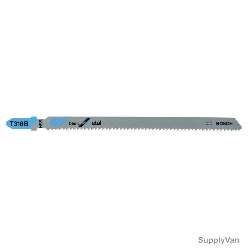 Bosch T 318 B Metal Jigsaw Blade, 2608631404, HSS, 132MM Length, 5 Pcs/Pack