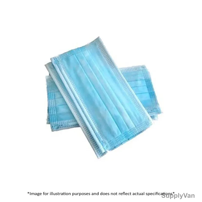 Khaleej Pack Disposable Face Mask, FM-3PLB, 3 Ply, Blue, 50 Pcs/Pack