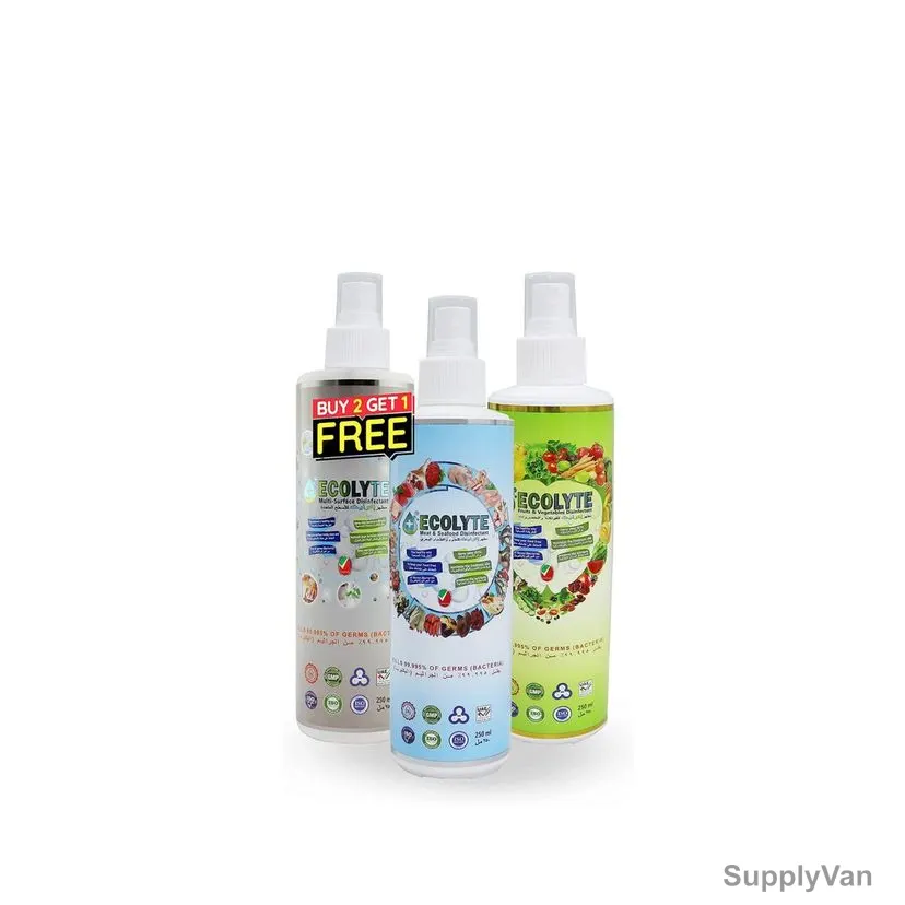 Ecolyte Plus 100% Natural Disinfectant Spray Set, 250ML, 2+1 Free