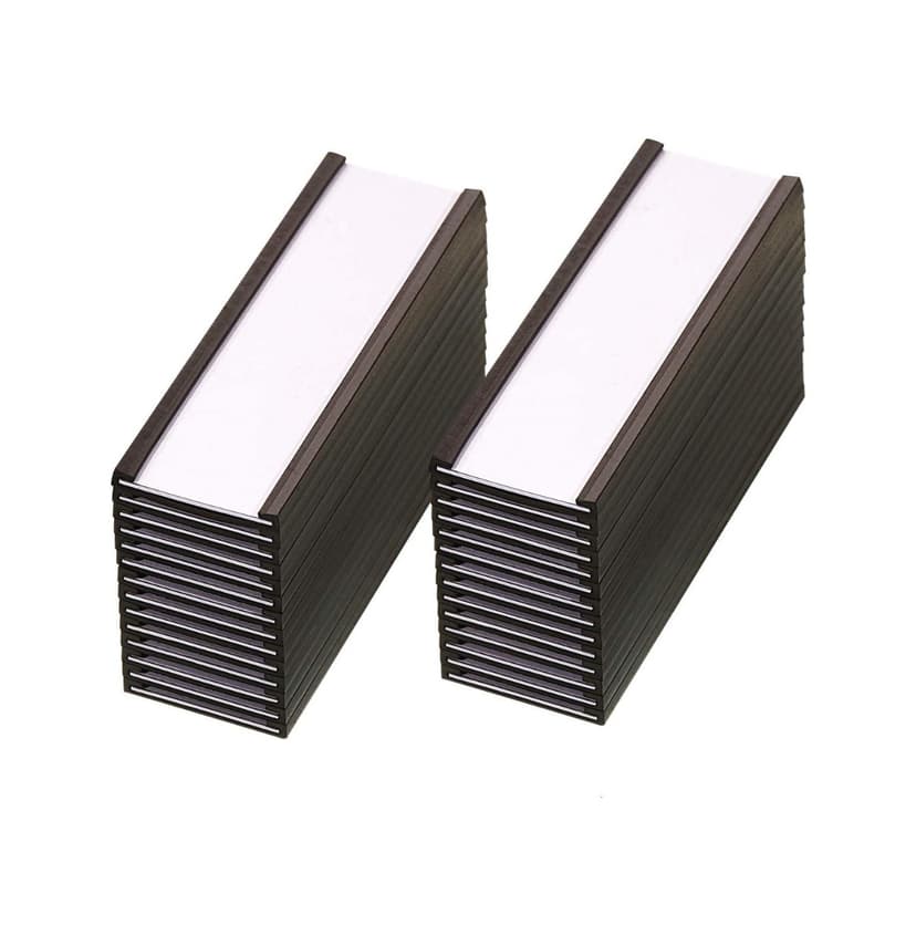 Magnetic Data Card Holder, 3 Inch Width x 1 Inch Height, Black, 60 Pcs/Pack